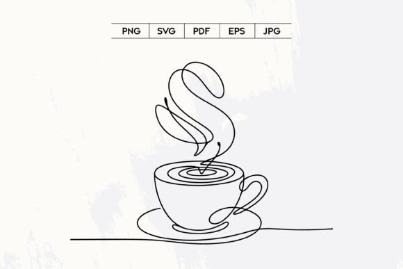 Coffee Cup Line Art Minimal SVG Design Review