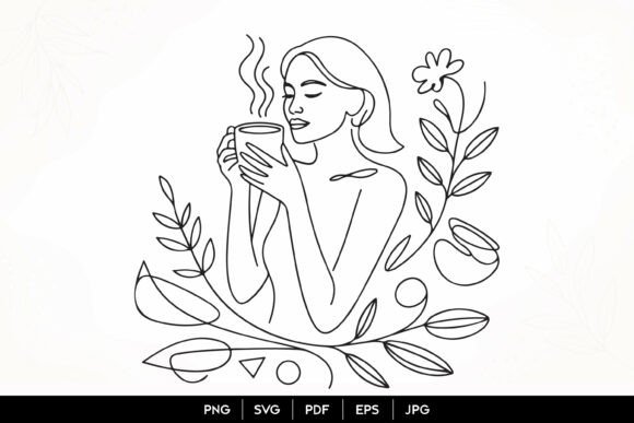 Cozy Coffee Woman Line Art SVG: A Designer's Real-World Review