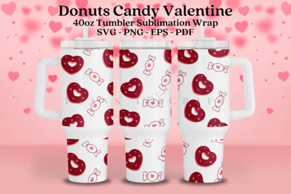 Donuts Candy Valentine 40oz Tumbler Wrap Review