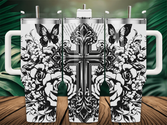 Floral Butterfly Rose Laser Tumbler Wrap Review