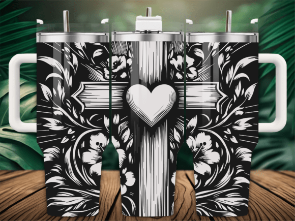 Floral Heart Cross Tumbler Wrap Review