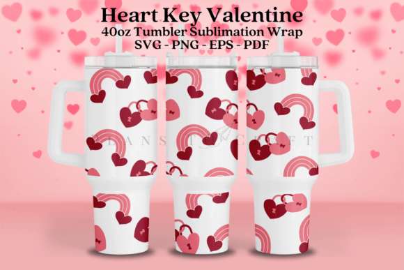 Heart Key Valentine 40oz Tumbler Wrap Review