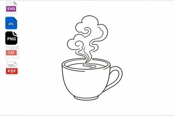 Hot Coffee Cup Steam Line Art SVG: A Designer's Real-World Review