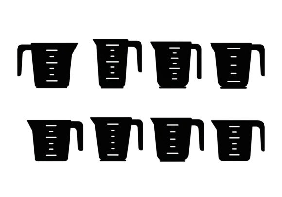 Measuring Cup Icons Black Silhouette SVG Review
