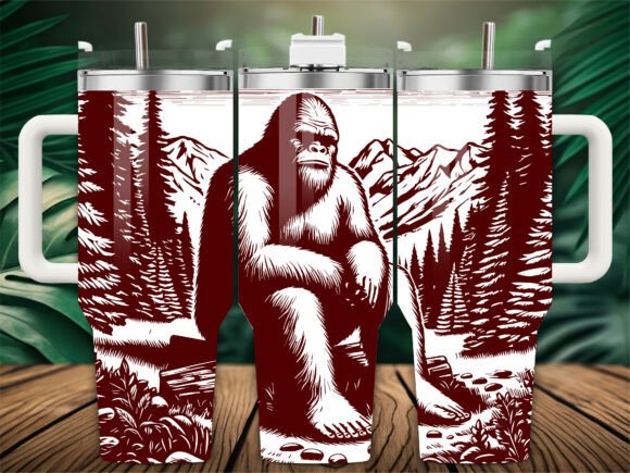 Sitting Bigfoot Nature 40oz Tumbler Review