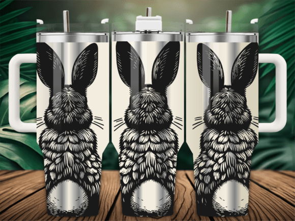 Three Easter Bunny Rabbit Tumbler
