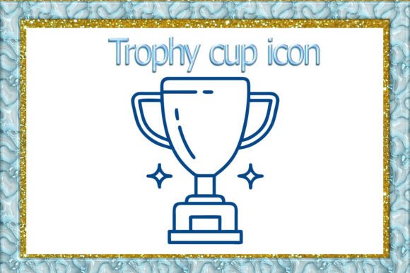Trophy Cup Vector Icon for Winner Award Review