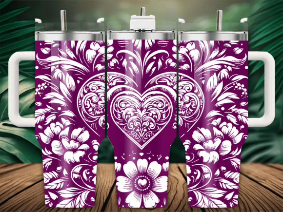 Valentines Day Heart Tumbler Wrap
