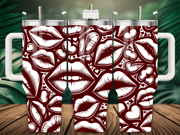 Valentines Lips Pattern Laser Tumbler Review