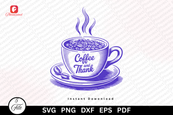 Vintage Coffee Cup Coffee and Thank SVG Review